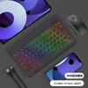 Producto Caliente Transfronterizo Teclado Bluetooth Teléfono Móvil Tableta Teclado Mágico Externo Set de Teclado y Ratón Luminoso Colorido