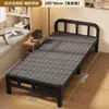 Cama de Ferro Dobrável para Cochilo no Escritório, Espessada e Resistente ao Desgaste, Adequada para Dormitórios, Apartamentos de Aluguel, Uso Doméstico, Uso Externo, Cama de Descanso Simples e Estável para Uma Pessoa