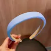 Faixa de cabelo de esponja de cor sólida para meninas elegantes e celebridades da Internet da Coreia do Sul para lavar o rosto, faixa de cabelo de pressão colorida
