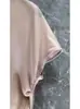 Diseño Elegante, Camisa Satinada Plisada de Manga Corta que Ceñe la Cintura, Nuevo Top Adelgazante Ajustado de Verano 2026, Ligero