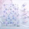 Pegatinas de Arte para Uñas con Lazo de Corazón Dulce en Relieve 5D Pegatinas de Arte para Uñas de Oso y Conejo Azul Denim