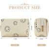 Bolsa de Cosméticos de Carita Sonriente Más Vendida de Amazon, Bolsa de Cosméticos Impermeable de PU de Aspecto Elegante, Bolsa de Cosméticos Cuadrada de Almacenamiento Portátil para Viaje