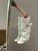 Nuevos zapatos de otoño para mujer: botas largas de doble uso con accesorios metálicos que aumentan la altura, botas de moda de caña alta de nicho