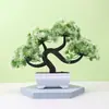 Ornaments de sala de estar de casa minimalista moderna pequenas decorações flor verde plantas verdes flores artificiais decorativas mesa armário de vinho