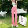 Pantalones Blancos Nuevos de Primavera para Mujer, Jeans de Pierna Ancha, Rectos Americanos de Cintura Alta para Mujer, Holgados, Ceñidos y con Caída, de Largo Hasta el Suelo y Versátiles