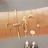 Europa y Estados Unidos transfronterizo nuevo simple pulsera de cadena moda mezcla y combinación pulsera hueca adornos de mano apilados estilo combinación venta al por mayor