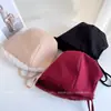 Sombrero Loli con Borde Peludo Estilo Japonés para Mujer, Sombrero de Princesa Engrosado Cálido para Otoño e Invierno con Lazo, Sombrero Protector de Orejas, Sombrero de Moda Resistente al Frío para Exteriores