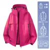Jaqueta esportiva outdoor três em um Tecyun masculina para outono/primavera, à prova de vento e resistente à água, adequada para caminhadas e viagens