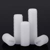PA66 nylon máquina de um parafuso medidor M3 ~ M12 branco/preto base isolada fio parafuso Allen sem cabeça fenda