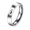 Comercio exterior transfronterizo nuevas joyas 4 mm pingüino amor acero inoxidable anillo popular moda pareja Anillo Anillo