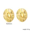 Pendientes Metálicos Ovalados Irregulares Retro Estilo Francés con un Diseño de Lujo Ligero Versátil y Elegante de Nicho, con Líneas Onduladas