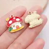 20 Estilos de Casa de Hongo con Goteo de Aceite Colgantes de Aleación de Acción de Gracias Charms para Pulsera de Collar DIY Accesorios para Llaveros