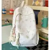 Mochila de aspecto elegante estilo coreano, estilo Ins, para estudiantes mujeres, bolsa escolar linda de dibujos animados de gran capacidad, mochila ligera y simple