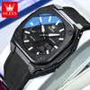 Reloj marca Oris modelo nuevo con correa de silicona, reloj electrónico cuadrado para hombre, reloj de cuarzo impermeable, reloj de pulsera para hombre