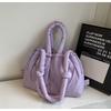 Bolso Cubo Casual de Gran Capacidad Coreano 2026 Nuevo Elegante Nicho Bolsa Nube Bolso de Mano de Tela Bolso de Hombro Cruzado