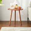 Mesa de Centro de Sala de Estar de Lujo Ligero, Mesa Pequeña, Uso Doméstico Moderno Simple, Mesa Auxiliar Redonda Pequeña para Sofá, Madera Natural, Apartamento Pequeño