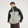 Chaqueta tres en uno estilo Pelliot para hombres y mujeres, chaqueta cortavientos e impermeable para exteriores para senderismo, ciclismo y ropa de trabajo con estampado