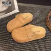 Sandalias cerradas tipo Birkenstock para exteriores, de cuero genuino, sin cordones, para mujer, nuevo modelo otoño 2026, con suela suave, suela gruesa, zapatos sin cordones que aumentan la altura