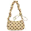 Bolso de lona con diseño único de lunares para mujer, nueva colección de verano 2026, bolso tipo cubo casual moderno y popular