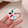 Presilha de Cabelo Paleta de Cores Fofa Simulação Caderno de Esboço Doce Menina Presilha Jacaré Primavera e Verão Nova Carta de Cabelo Vermelha da Internet Versátil