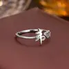 Anillo de Plata de Ley 925 100 Apellidos Familiares Apellido Familiar Anillo para Mujer Nuevo Amor Diseño de Nicho Sentido Anillo de Dedo Abierto Todo-partido Regalo