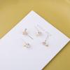 Aretes de cristal de circonita de oro de 18 quilates que conservan el color, cola de pez, corazón, copo de nieve, Aretes de joyería hechos a mano para bricolaje, material para aretes y collares