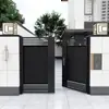 Puerta de casa autosuficiente rural aleación de aluminio puerta de patio puerta de hierro exterior villa patio acero inoxidable arte de aluminio en la flor