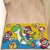 Alfombra de piso con anillo de seda para el hogar, juego retro Mario, decoración para puerta de entrada, resistente a las manchas, antideslizante, alfombra para cortar y frotar