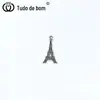 Fornecimento Exclusivo Transfronteiriço de Acessórios DIY de Liga de Zinco Prateado do Tibete, Ornamentos da Torre Eiffel de Paris, Chaveiros, Colares, Acessórios de Joalheria por Atacado