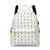 Mochila de gran capacidad de estilo coreano, mochila con diseño de oso de dibujos animados, nueva mochila con remaches para estudiantes universitarios (2025)