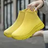 Zapatos de malla transpirable tipo slip-on de punto volador para parejas (hombres y mujeres), zapatos tipo calcetín ligeros con absorción de impactos, talla grande, para uso en exteriores