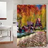 Cortina de Ducha Amazon Nueva Decoración de Baño Transfronteriza Tela Estilo Europeo Nuevo Poliéster Estampado Cortina Divisoria Cortina de Ducha Zhejiang