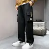 Pantalones de trabajo de moda para hombre en primavera y otoño, estilo casual americano, corte holgado, tallas grandes, versátiles, pantalones rectos multibolsillos