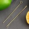 Espetos de Frutas de Aço Inoxidável 304 Transfronteiriços, Agulhas de Frutas, Espetos Decorativos para Cocktails de Bar, Espetos de Metal para Vinho com Azeitonas em Conserva