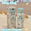 Taza Térmica de Acero Inoxidable para Doble Bebida con Dibujos, Vacío, Taza Infantil con Popote, Stitch Taza para Doble Bebida, Mickey Taza de Agua para Estudiante