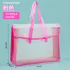 Bolsa de mano para documentos sellada en los bordes con doble cierre, bolsa de gran capacidad para guardar exámenes de estudiantes, bolsa transparente impermeable de PP para tutorías, bolsa de archivo