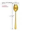 Cuchara y Tenedor Integrados de Acero Inoxidable Hogareño Creativo Coreano de Doble Propósito Cuchara para Té de la Tarde Cuchara para Pastel Cuchara y Tenedor para Ensalada de Frutas