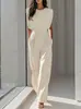 Comercio exterior transfronterizo estilo europeo y americano elegante nuevo moda femenina estilo dama madura verano color liso ajustado a la cintura adelgazante mono