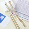 Bolsa de cuerda de nailon bicolor estilo miu cordón de doble hebra muñeca tejida a mano con cuerda colgante DIY decoración de bolsa colorida