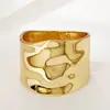 Pulsera Popular Transfronteriza de Metal Brillante con Forma de Ola Estilo Minimalista Europeo y Americano Pulsera Abierta Irregular Fábrica de Joyería para Mujer