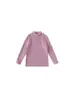 Ropa para niños para primavera y otoño: Top de capa base para niña con cuello semi-alto, Top infantil de manga larga con bordes rizados, Suéter para niña