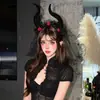 Sombreros de Halloween transfronterizos: Diadema de felpa de fantasma de calabaza, diseño versátil de nicho, disfraz de cosplay, accesorio para el cabello peculiar para mujeres