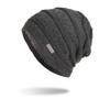 Zhongmei otoño e invierno Nuevo gorro de lana de punto con logo de hierro de rayas horizontales de felpa WM105