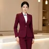 Ropa de trabajo de camarero de restaurante chino de alta gama, traje profesional de otoño para mujer, uniforme de recepcionista de hotel