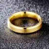Anel de aço titânio fosco com chanfro duplo 4mm6mm8mm, temperamento versátil, anel simples liso popular europeu e americano, anel de casal