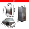 Tanque de combustível auxiliar de aço inoxidável quente Chai daquan 60 litros jiefang J6J7 resistente v delong X3000 caminhão 40 diesel 30 modificado