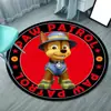 Tapete Redondo Desenho Patrulha Canina para Sala de Estar, Quarto de Crianças, Tapete de Brincar, Quarto, Tapete de Mesa, Dropshipping