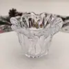 Portavelas de Cristal con Flores de Lujo Creativo, Portavelas de Aromaterapia Relleno de Cera, Tazón de Helado, Copa para Pastel, Tazón de Postre