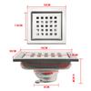Novo Ralo de Piso com Grelha T551 10*10 Ralo de Piso com Grelha 11*11 Drenagem de Banheiro Banheiro 15*15 Ralo de Piso com Grelha