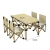 Juego de mesa y silla plegables para exteriores, silla reclinable para camping, picnic, montaje de puesto interior, barbacoa, portátil para viajes en coche
